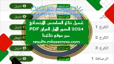 نتائج السادس الاعدادي 2025 بدون رقم سري